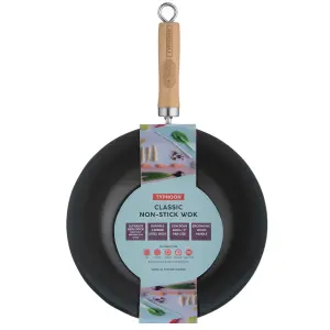 Typhoon World Foods Non-stick Wok 28cm Black