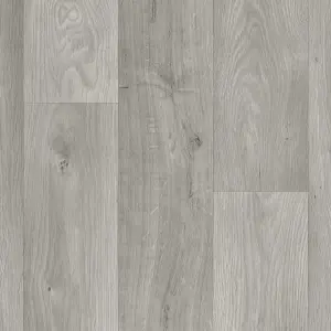 Precut Light grey Wide Natural Oak plank effect Sheet vinyl, 4m²