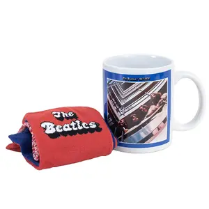 The Beatles 1967-1970 Mug and Sock Set Blue/Red/White (7 UK-11 UK)