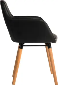 Four Legged Chair in a Wipe Clean Black finish