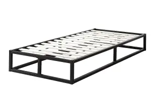 Amersham Low Platform Black Metal Single Bed Frame 3ft