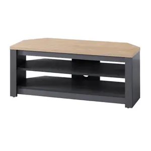 TNW Memphis Corner TV Stand For Up To 50" TVs - Grey & Oak