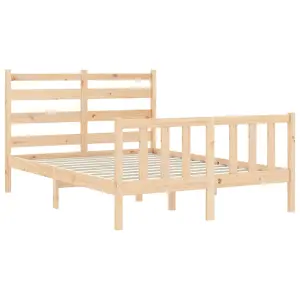 Berkfield Bed Frame with Headboard 140x200 cm Solid Wood