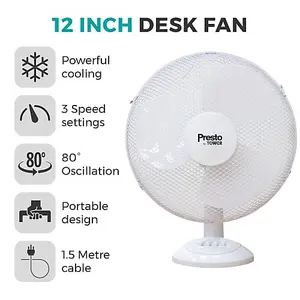 Tower Presto PT600002 12 Desk Fan