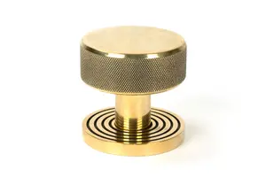 From The Anvil Aged Brass Brompton Mortice/Rim Knob Set (Beehive)