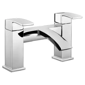 RAK Metropolitan Polished Chrome Modern Bath Filler Mixer Tap Solid Brass