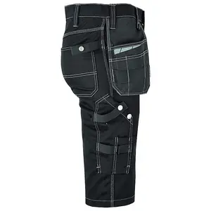 MS9 Mens Work Redhawk Cargo Combat Holster Pockets Tactical Worker Working Shorts E1, Black - 34W