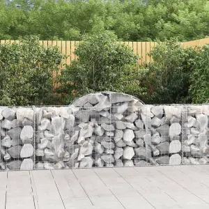 Berkfield Arched Gabion Baskets 50 pcs 200x50x80/100 cm Galvanised Iron