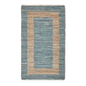 Homescapes Veranda Grey and Nude Hemp Chindi Rug, 120 x 170 cm