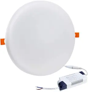 4 pack 18W 6000K Frameless Recessed-Surface Super LED Panel, 150mm, Round (pack of 4)