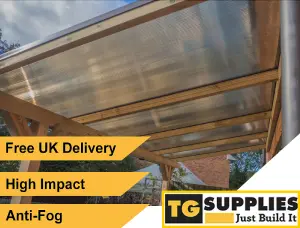 High Impact AntiFog 10mm Bronze Polycarbonate Sheet SkyGlaze - UV Protected Panel - 2100x2750mm