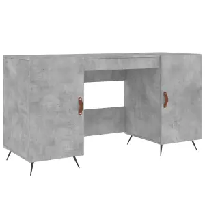 Berkfield Desk Concrete Grey 140x50x75 cm Engineered Wood