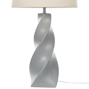 Ceramic Table Lamp Grey BELAYA