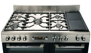 Leisure CS110F722X Freestanding Electric Range cooker with Gas Hob - Silver stainless steel effect