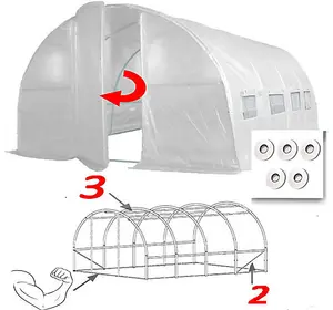 4m x 3m + Hotspot Tape Kit (13' x 10' approx) Pro+ White Poly Tunnel