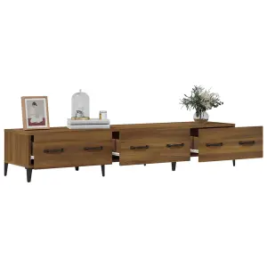 Berkfield TV Cabinet Brown Oak 150x34,5x30 cm Engineered Wood