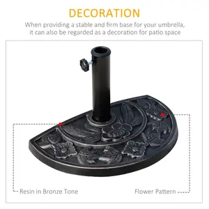 9kg Resin Free Standing Umbrella Base