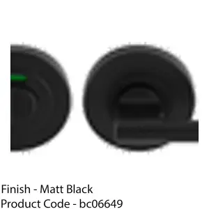 Disabled Toilet Thumbturn Handle With Release & Occupancy Indicator Matt Black