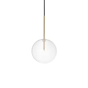 Luminosa EQUINOXE 20cm Globe Pendant Ceiling Light Brass