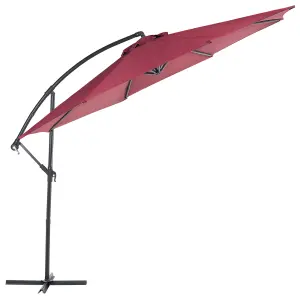 Cantilever Garden Parasol 3 m Burgundy RAVENNA