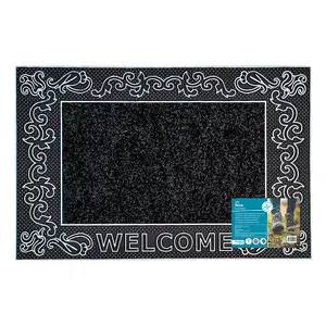 JVL Rico PVC Doormat 45x70cm - Scroll