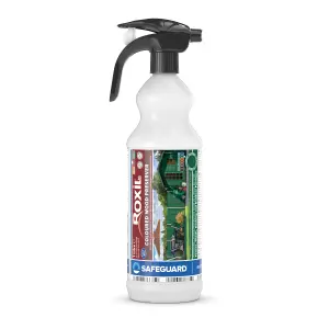 Roxil Wood Stain Preserver (1L Spray Fir Green) - 5 Year Protection Indoor & Outdoor No VOCs, Fast-Drying.