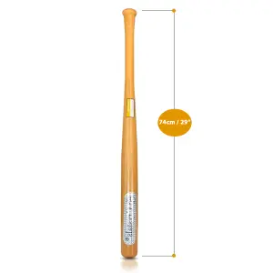 29" Top Quality Heavy Duty Wooden Baseball Rounders Lightweight Softball Bat