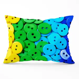 Colourful Buttons Cushions 33cm x 48cm