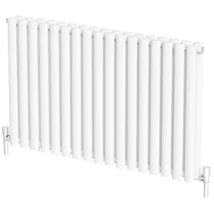 Nes Home 1020 X 600 mm Double Oval Tube White Radiator