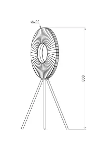 Riley Black Led Table Lamp with White Shade