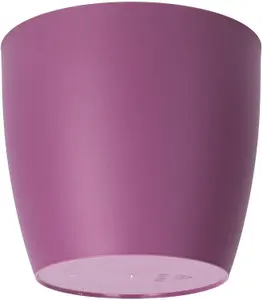 Plant Pots Flower Planter 6 Colours 8 sizes Matt Plastic Pot + Saucer Tray Deco Violet 20cm