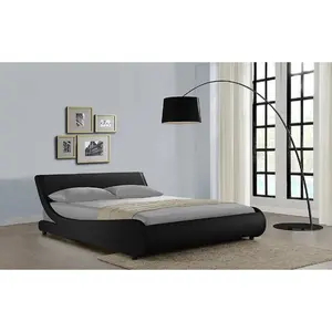 Berne Upholstered Bed Frame Black / Double (4'6)