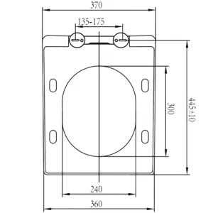 RTS Rectangle Tapered Top Fix Slow Close Quick Release Toilet Seat