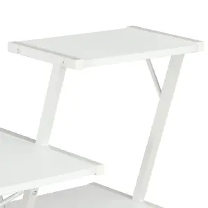 Berkfield Desk with Shelf White 116x50x93 cm