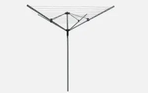 4 Arm 40M Powder Coated Rotary Airer With Ground Spike & Cover