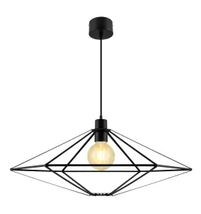 GoodHome Heyka Black Pendant ceiling light, (Dia)610mm