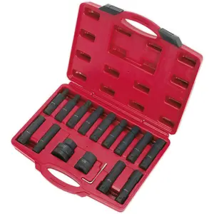 16-Piece TRX Male Female Hex Impact Socket Bit Set for Commercial Vehicles