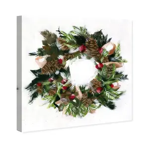 Wreath - Wrapped Canvas Print 101.6 cm H x 101.6 cm W x 5.1 cm D