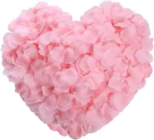 500pcs Light Pink Silk Rose Petals Wedding Mothers Day Wedding Confetti Anniversary Table Decorations