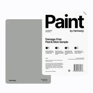 Hemway Chalk Paint Matt A5 Sample, Dove Grey, Peel & Stick Swatch For Interior Walls Wood