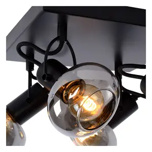 Lucide Madee Modern Ceiling Spotlight - 4xE14 - Black