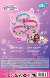 Gabby's Dollhouse 18 Charms & 3 Bracelets Childrens Arts & Crafts Jewellery Set