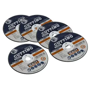 Sealey General-Purpose Flat Cutting Disc 75 x 2mm 10mm Bore 5pk PTC/3C5