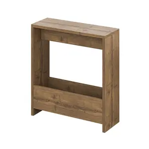 Beeler Modern Slim Compact Side Table Brown