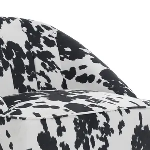 Fabric Cow Print Kensington Slipper Accent Chair