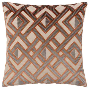 Paoletti Henley Velvet Jacquard Feather Filled Cushion