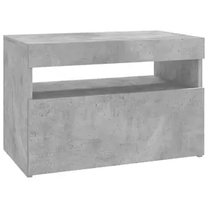 Berkfield TV Cabinet with LED Lights Concrete Grey 60x35x40 cm