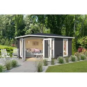 Edinburgh 15 x 9 Ft Tongue and Groove Corner Summer House Edinburgh 2 Carbongrau