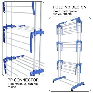 Alivio Large 4 Tier Folding Airer Dryer Rack for Indoor/Outdoor Use