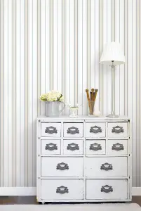 Galerie Smart Stripes 3 Blue Slim Stripe Smooth Wallpaper